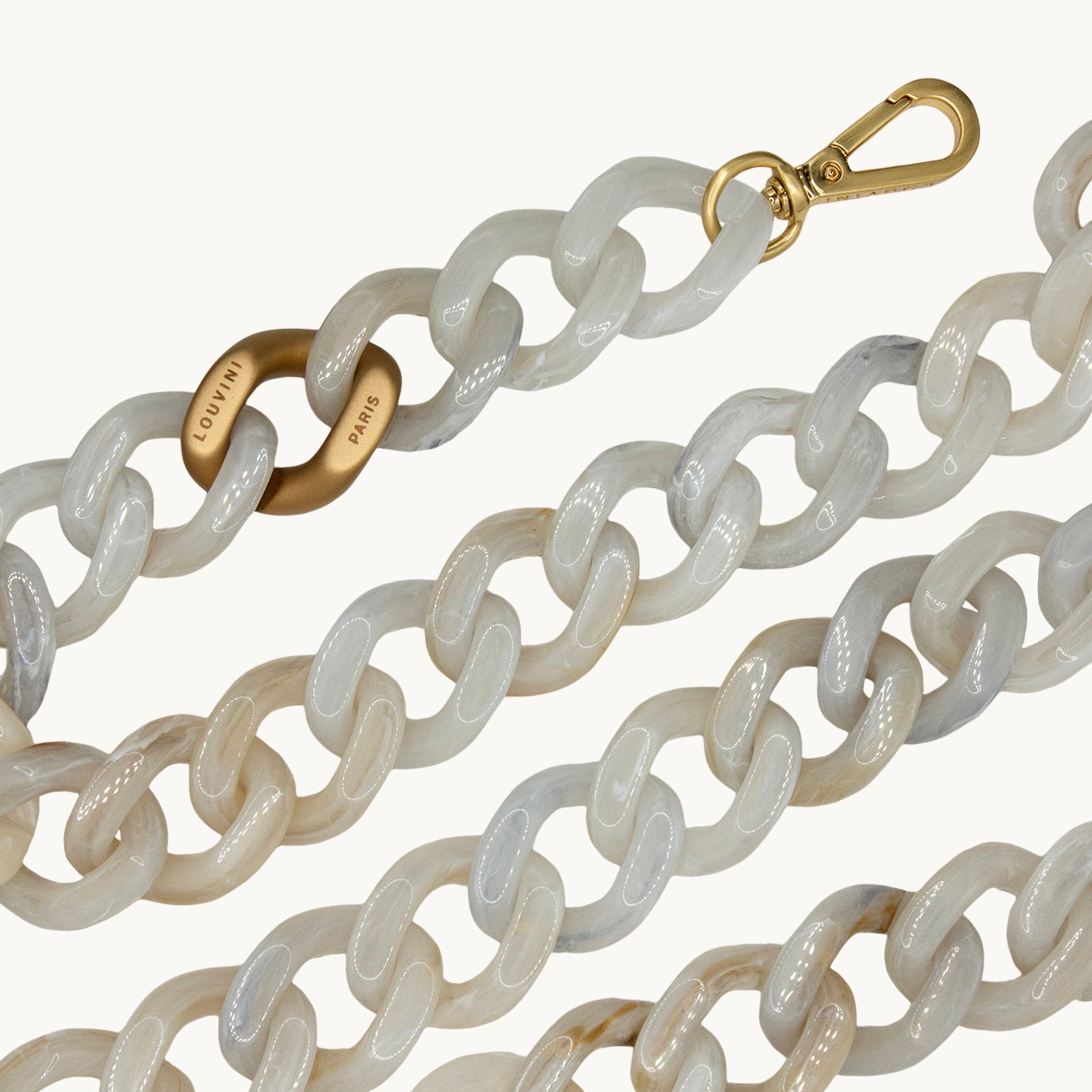 Chaîne de telephone blanc marbre