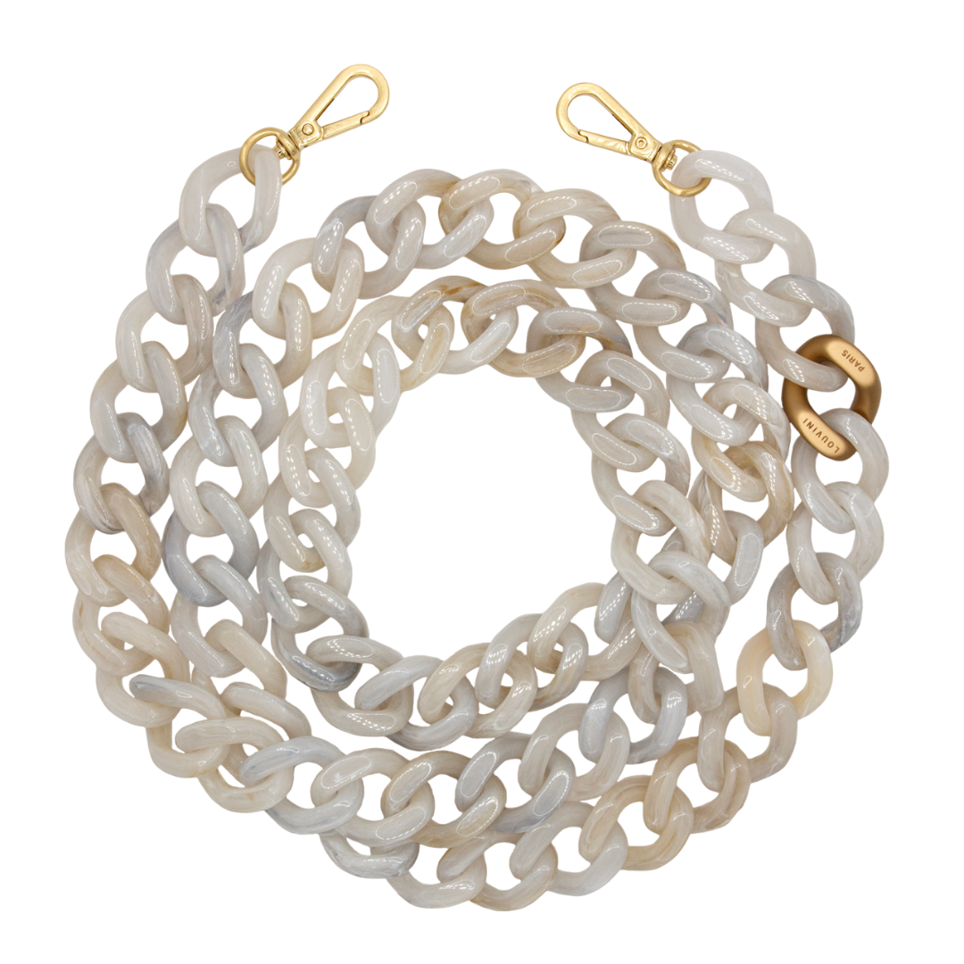 Chaîne de telephone blanc marbre