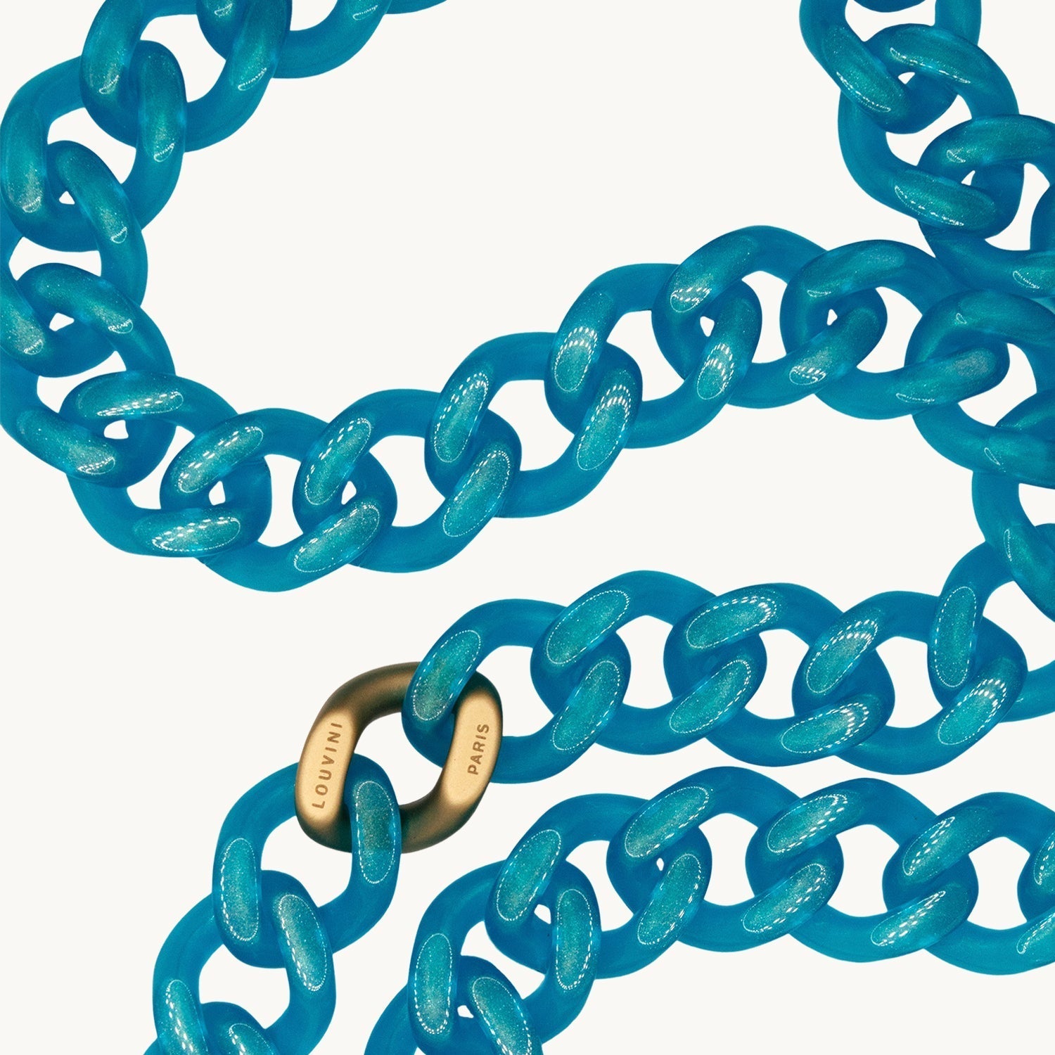 Chaîne de telephone bleu glace