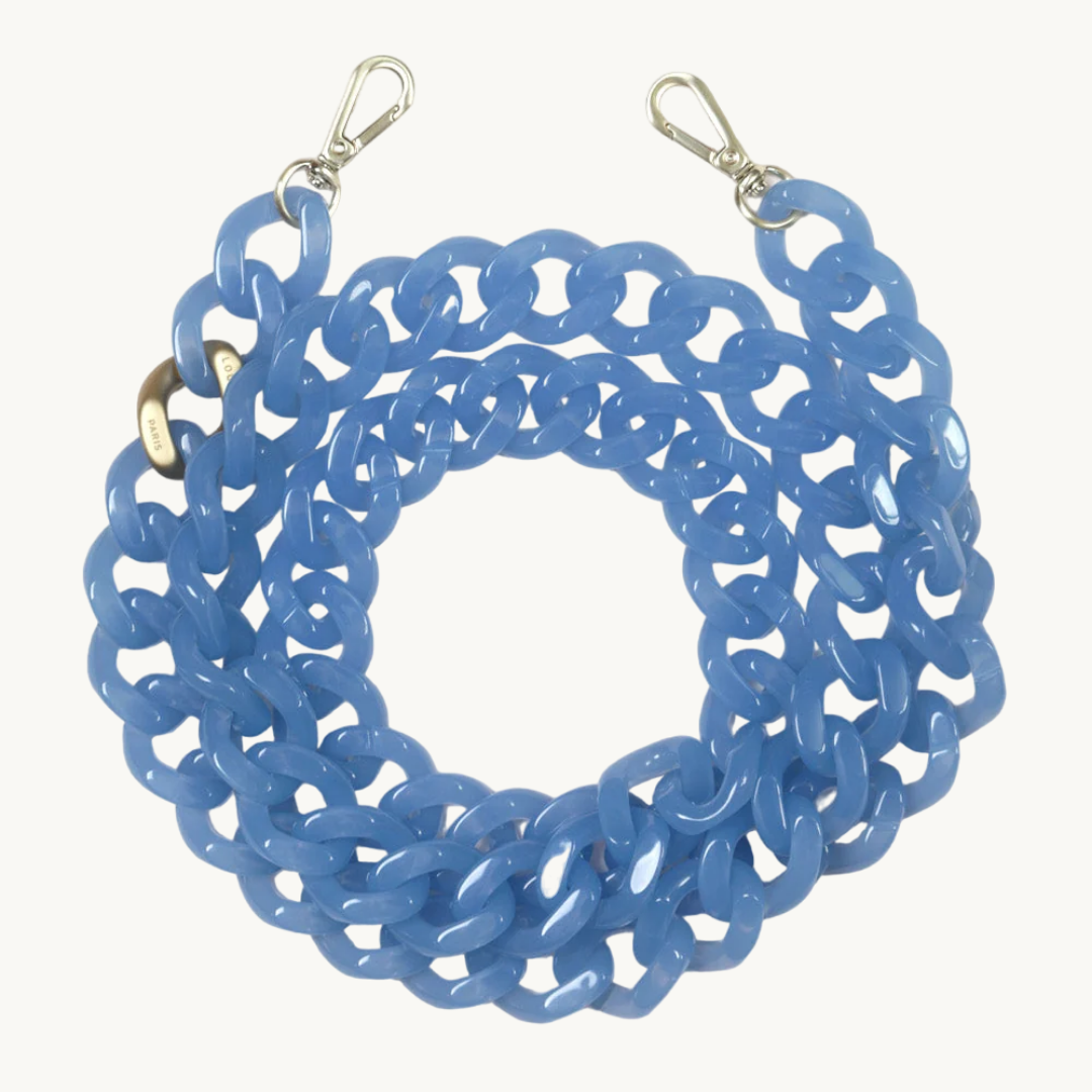 Chaîne de telephone bleu