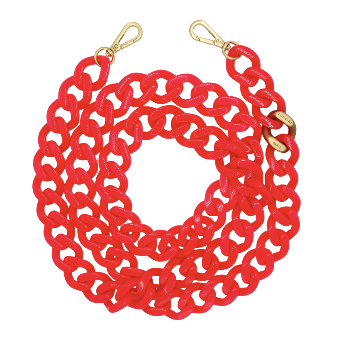 Chaîne de telephone rose fluo