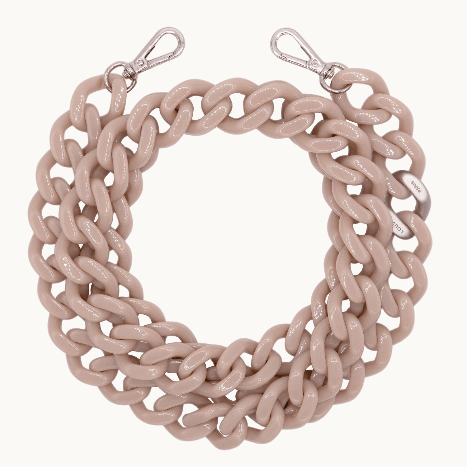 Chaine de telephone taupe argente
