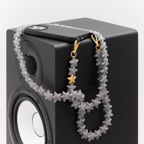 chaine de telephone etoile argente